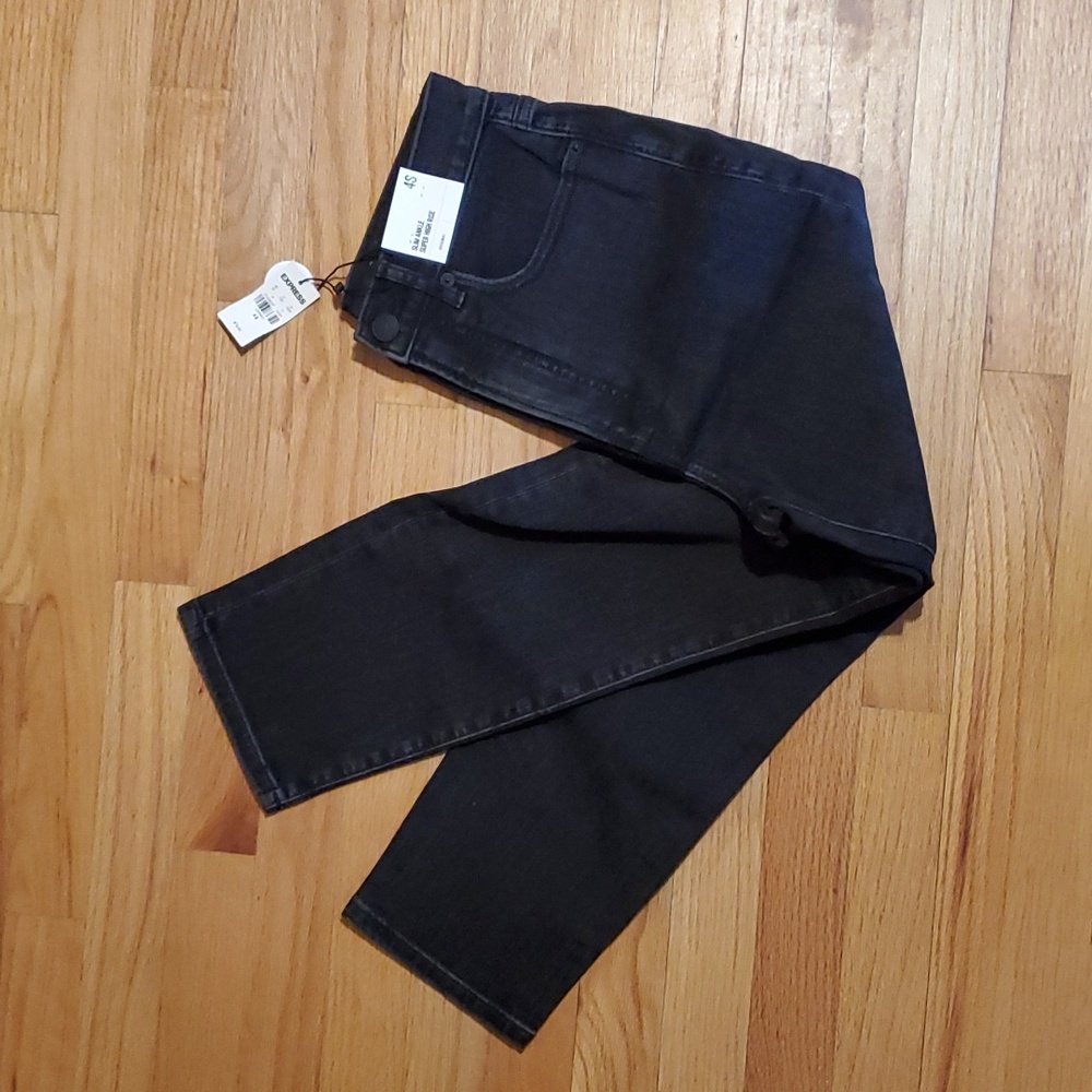 Express black Jeans Slim Ankle, Super High Rise NWT Size 4